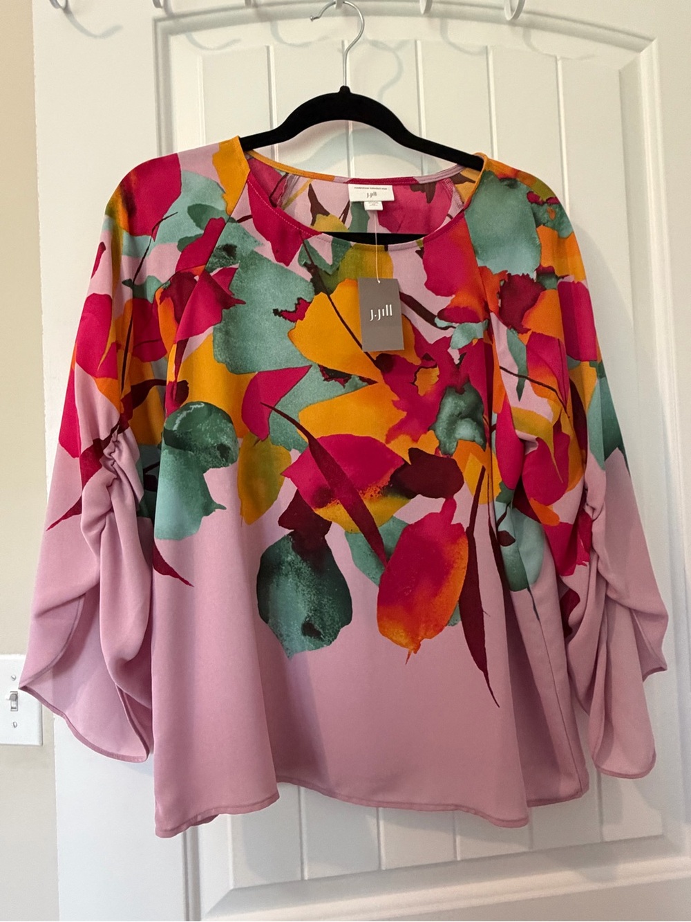 NWT Christian Siriano for J. Jill blouse sz XSP floral print petite